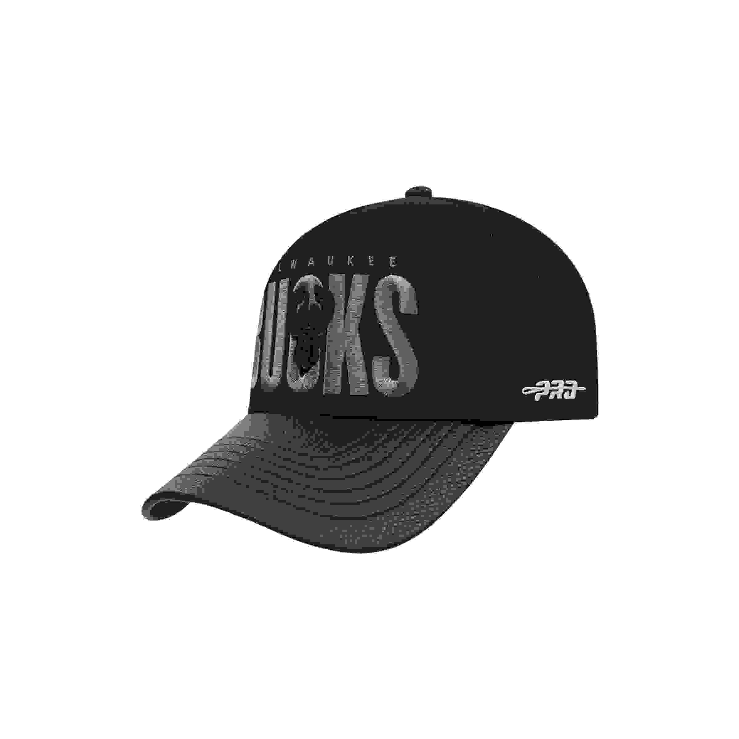 Pro Standard Milwaukee Bucks Shadow Drop Black Snapback Hat